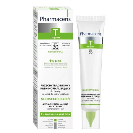Pharmaceris T Sebostatic Day, Anti-Acne Normalizing Cream,SPF30, 40 ml
