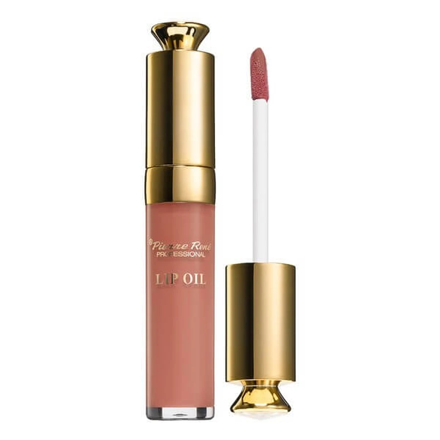 Pierre Rene Lip Oil, huile à lèvres végétalienne, No. 02 Vintage Rose, 8 ml