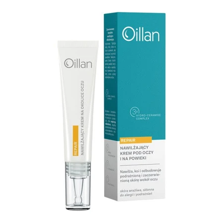 Oillan Repair, crema calmante e hidratante para ojos y párpados para pieles sensibles y secas, 15 ml