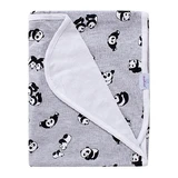 Babymatex, bamboo double-sided blanket 75x100 cm, gray-panda, 1 pc.