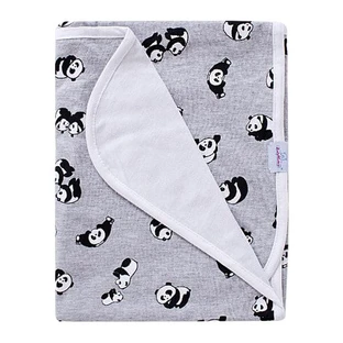 Babymatex, couverture double face en bambou 75x100 cm, gris-panda, 1 pièc.