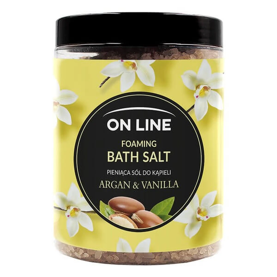 On Line, schuimend Argan &amp; Vanille badzout, 1.2 kg