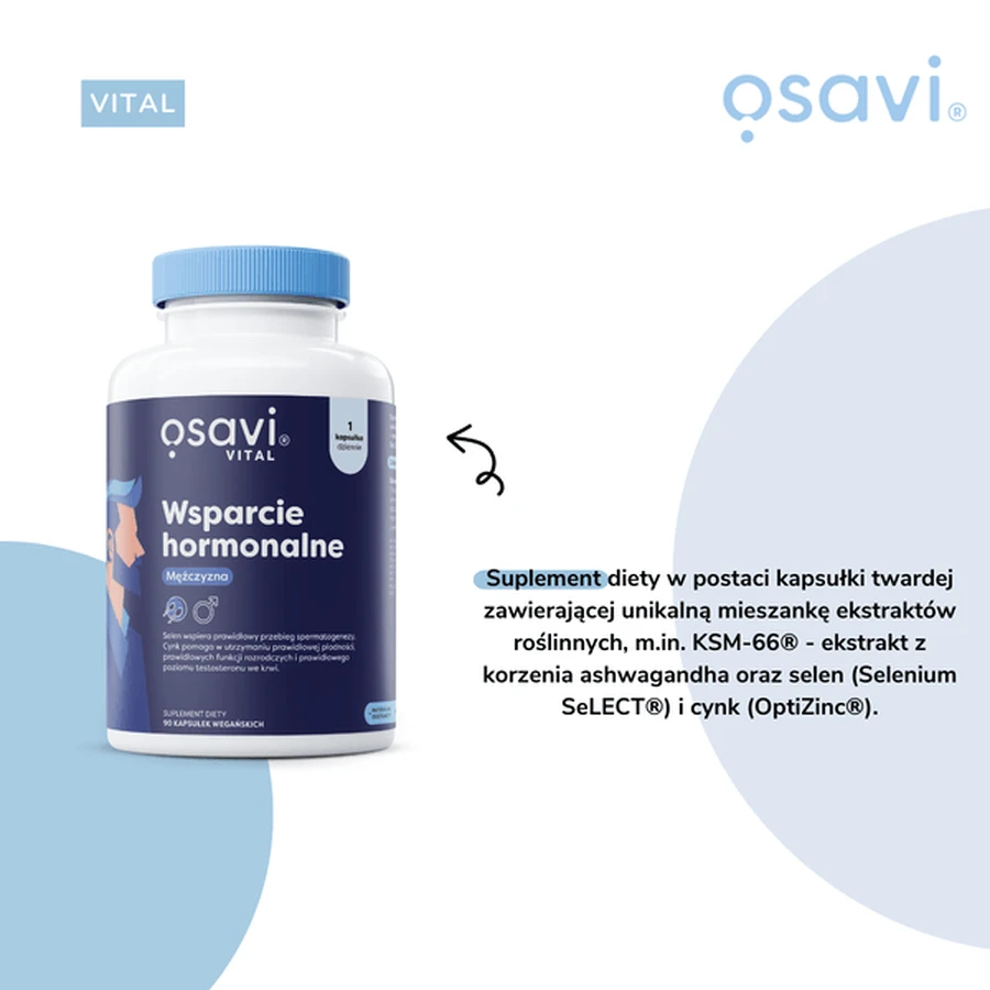 Osavi Male Hormone Support, capsules, 60 pcs.