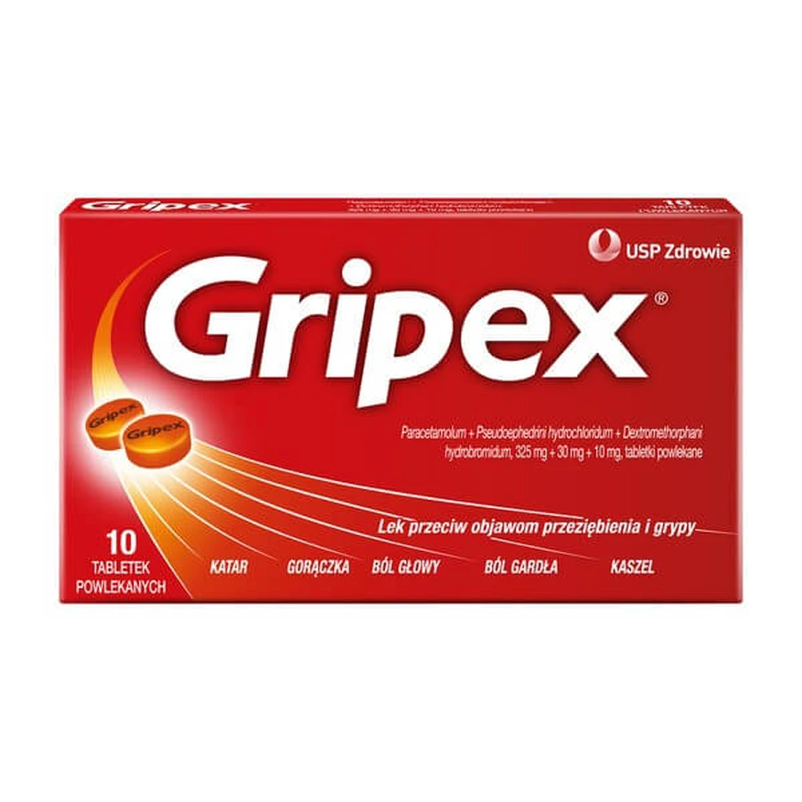 Gripex, Filmtabletten, 10 Stück.