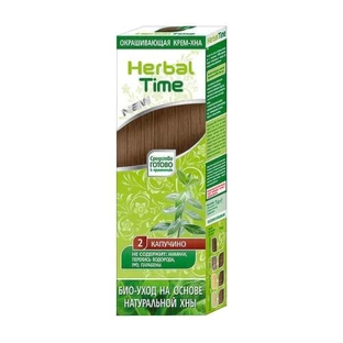 Herbal Time, natuurlijk haar henna, nr. 02 cappuccino, 75 ml