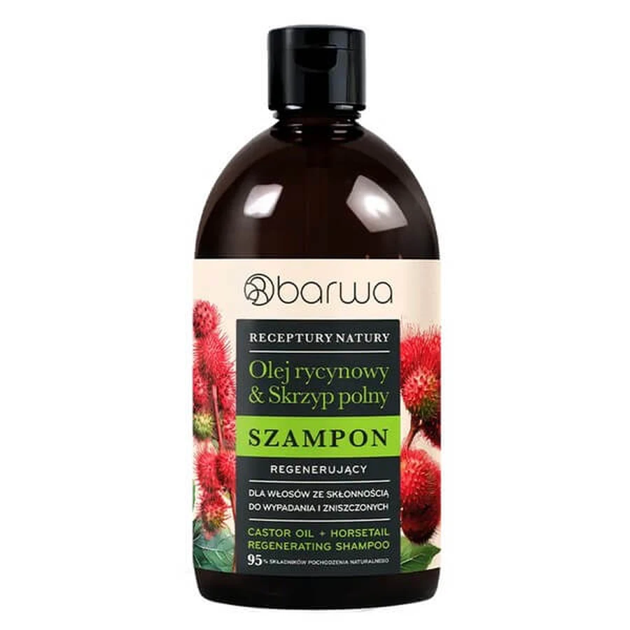 Barwa Nature's Recipes, regenerating shampoo, Castor oil &amp; Horsetail, 380 ml