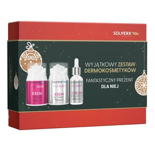 Solverx Age Reset set, nachtcrème-masker, 50 ml + gezichtscrème, 50 ml + serum, 30 ml