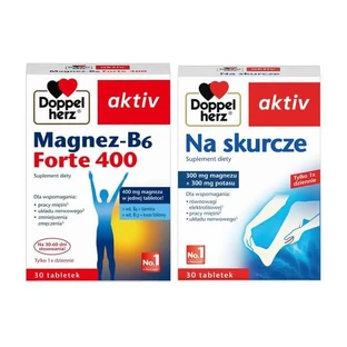 Set Doppelherz aktiv Na skurcze, tabletten, 30 st. + Doppelherz aktiv Magnesium-B6 Forte 400, tabletten, 30 st.