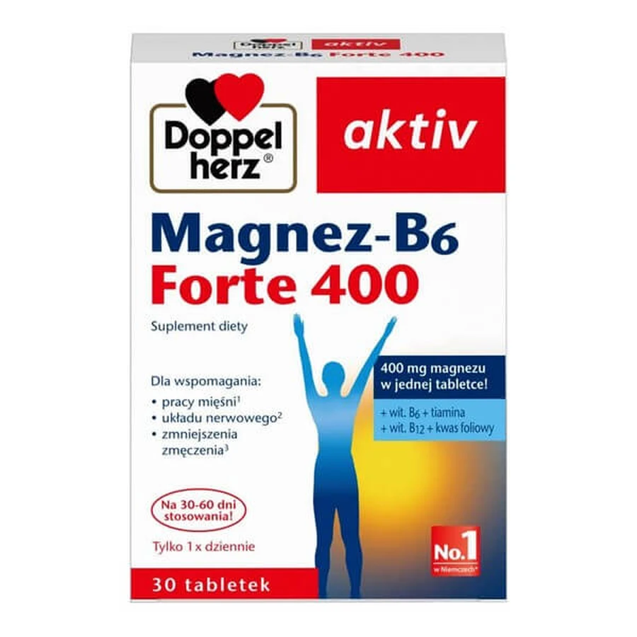 Set Doppelherz aktiv Na skurcze, tabletten, 30 st. + Doppelherz aktiv Magnesium-B6 Forte 400, tabletten, 30 st.