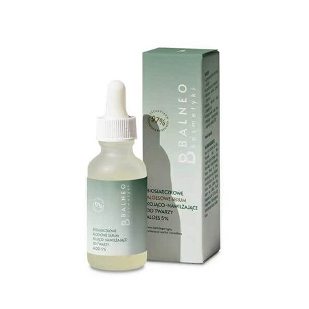 Balneocosmetics, biosulfide sérum apaisant et hydratant pour le visage, Aloe Vera, 30 ml