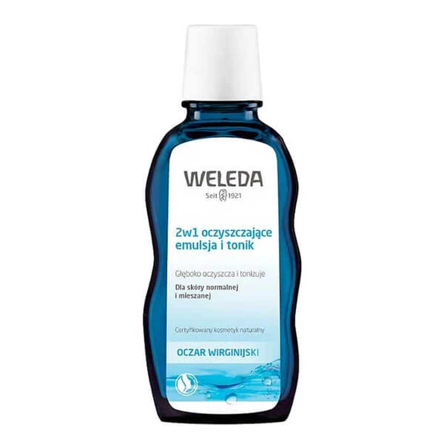 Weleda, 2-in-1-Reinigungsemulsion und Tonic, 100 ml