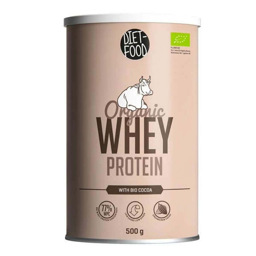 Dieet Voeding, Wei-eiwit, Bio wei-eiwit met cacao, 500 g