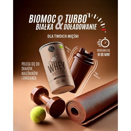 Dieet Voeding, Wei-eiwit, Bio wei-eiwit met cacao, 500 g