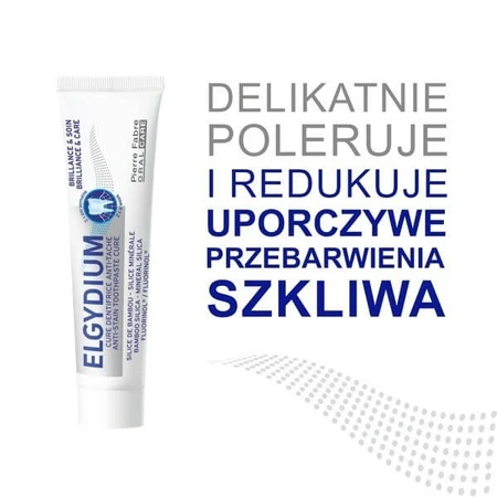 Set Elgydium Whitening, toothpaste, whitening, 75 ml + Elgydium Brilliance &amp; Care, toothpaste against stains, 30 ml