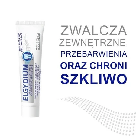 Set Elgydium Whitening, toothpaste, whitening, 75 ml + Elgydium Brilliance &amp; Care, toothpaste against stains, 30 ml
