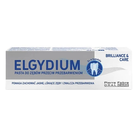 Set Elgydium Whitening, toothpaste, whitening, 75 ml + Elgydium Brilliance &amp; Care, toothpaste against stains, 30 ml