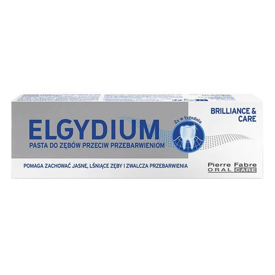 Set Elgydium Whitening, toothpaste, whitening, 75 ml + Elgydium Brilliance &amp; Care, toothpaste against stains, 30 ml