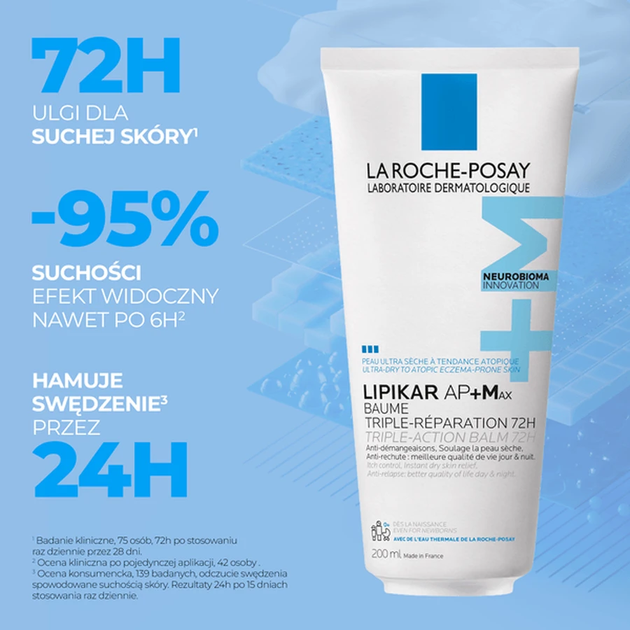 La Roche-Posay Lipikar Baume AP+Max, triple action lotion, 200 ml