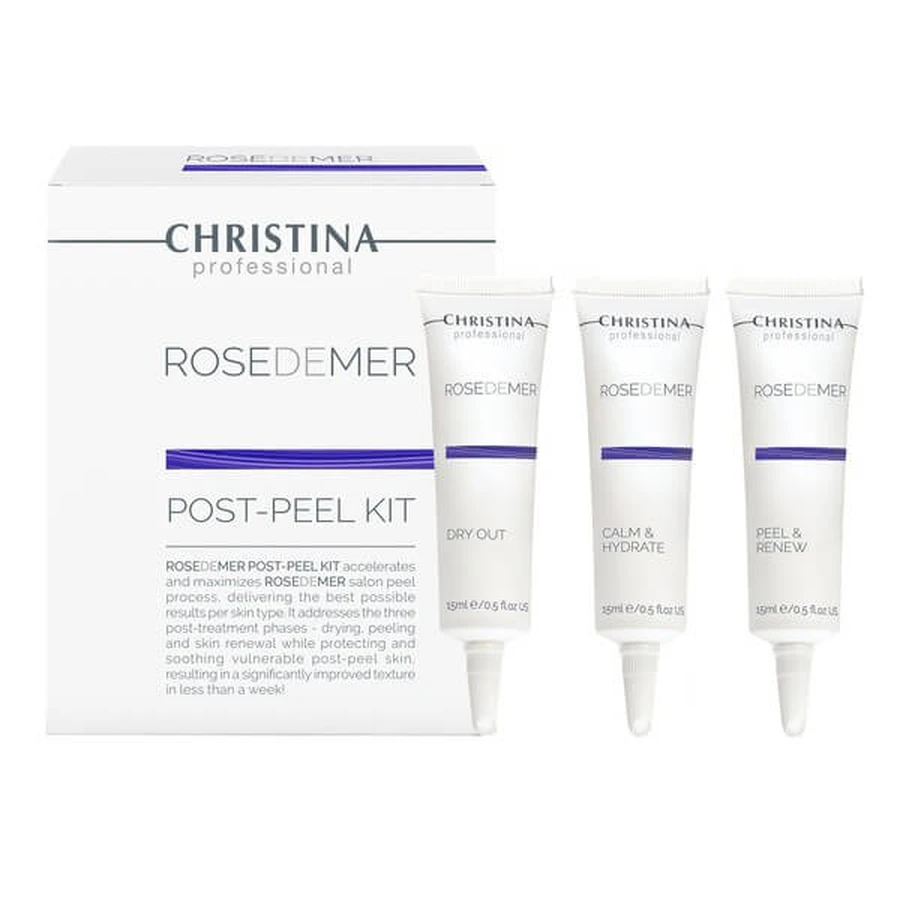 Christina Rose De Mer, skin care set after peeling, 3 x 15 ml