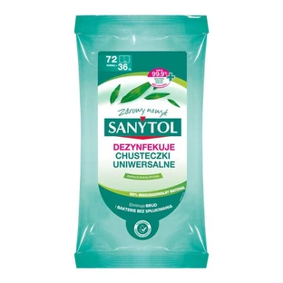 Sanytol, universele doekjes voor het reinigen en desinfecteren van oppervlakken, 36 stuks.