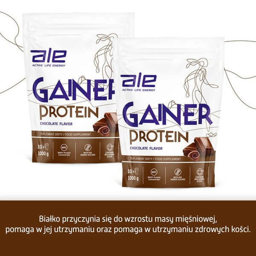 ALE Gainer Protein Chocolate Flavor, powder, 1000 g