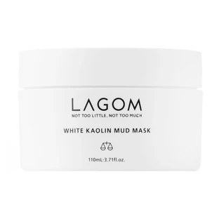 Lagom Mascarilla de Barro Blanco Caolín, Mascarilla Purificante de Arcilla Blanca para pieles mixtas y grasas, 110 ml.