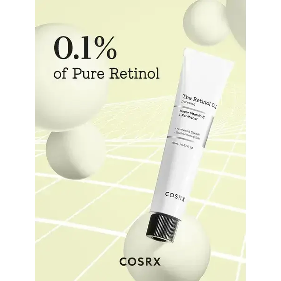 Cosrx The Retinol 0.1 Cream, crema antiedad con 0,1% de retinol, 20 ml