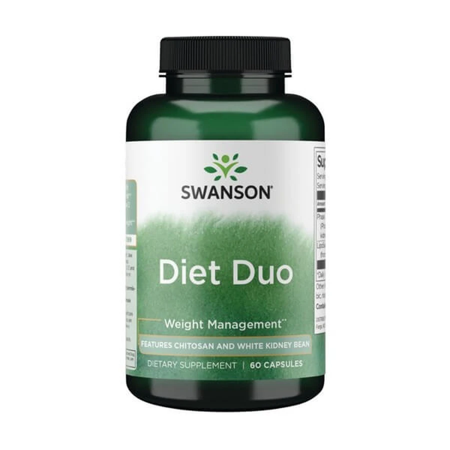 Diet Duo contient du chitosan et des haricots blancs, gélules, 60 pièces.