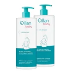 Set van 2 x Oillan Baby, 3-in-1 bad-, lichaam- en haarwasgel, 750 ml