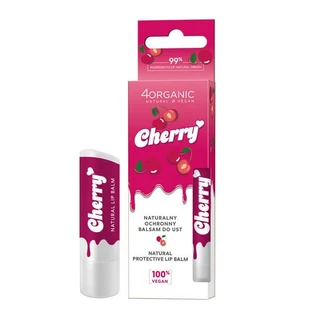 4Organische, natuurlijke beschermende lippenbalsem, Kers, 5 g