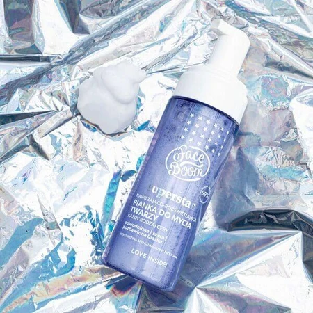 Bielenda FaceBoom Superstar, espuma facial, hidratante e iluminadora, 150 ml