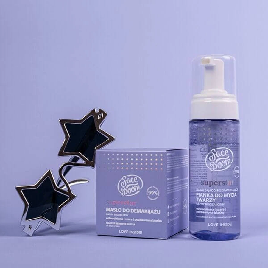 Bielenda FaceBoom Superstar, espuma facial, hidratante e iluminadora, 150 ml