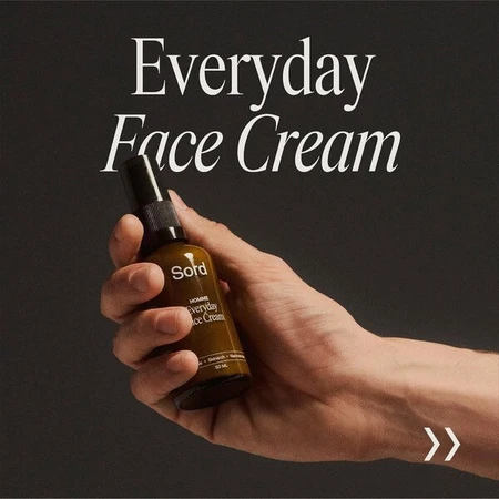 Sord Everyday Face Cream, licht hydraterende gezichtscrème voor mannen, 50 ml
