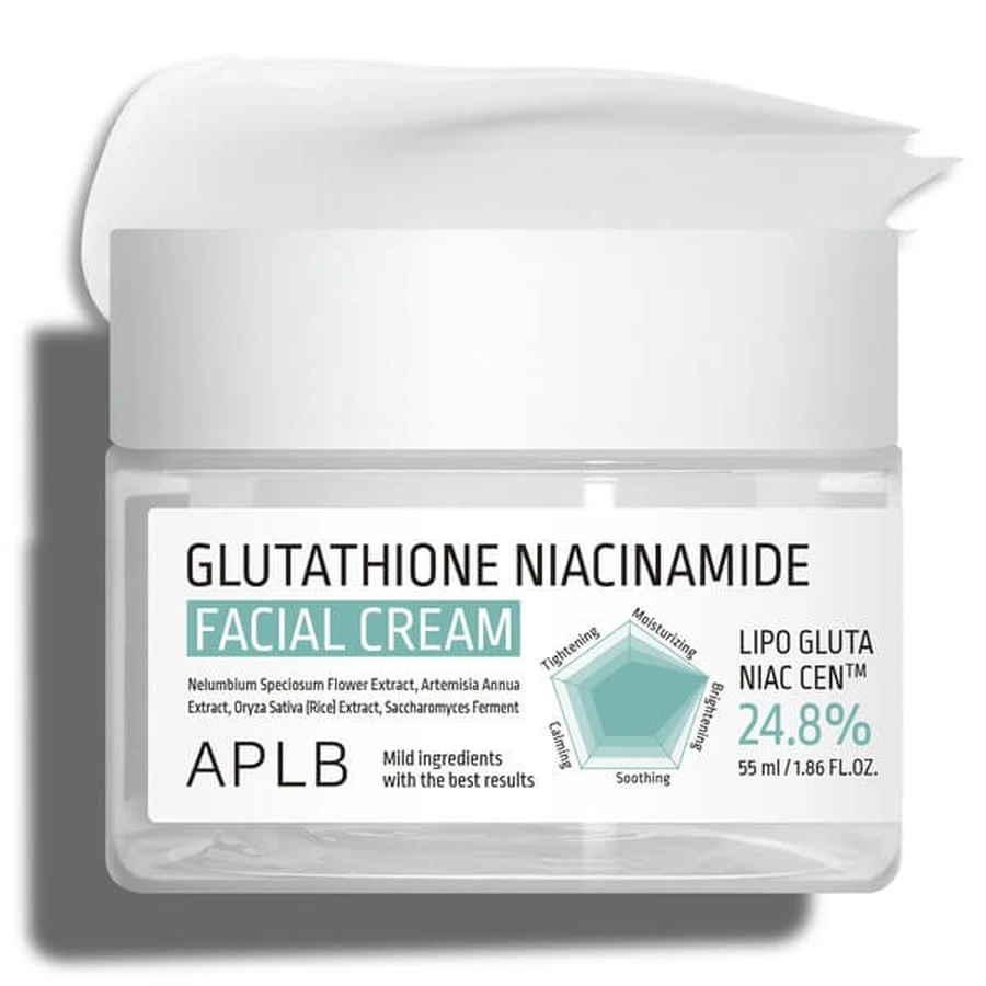 APLB Glutathion Niacinamide Gezichtscrème, verhelderende crème met glutathion en niacinamide, 55 ml