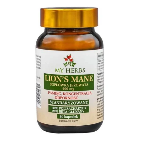 My Herbs Löwenmähne Soplum Hedgehog 400 mg, Kapseln, 60 Stk.