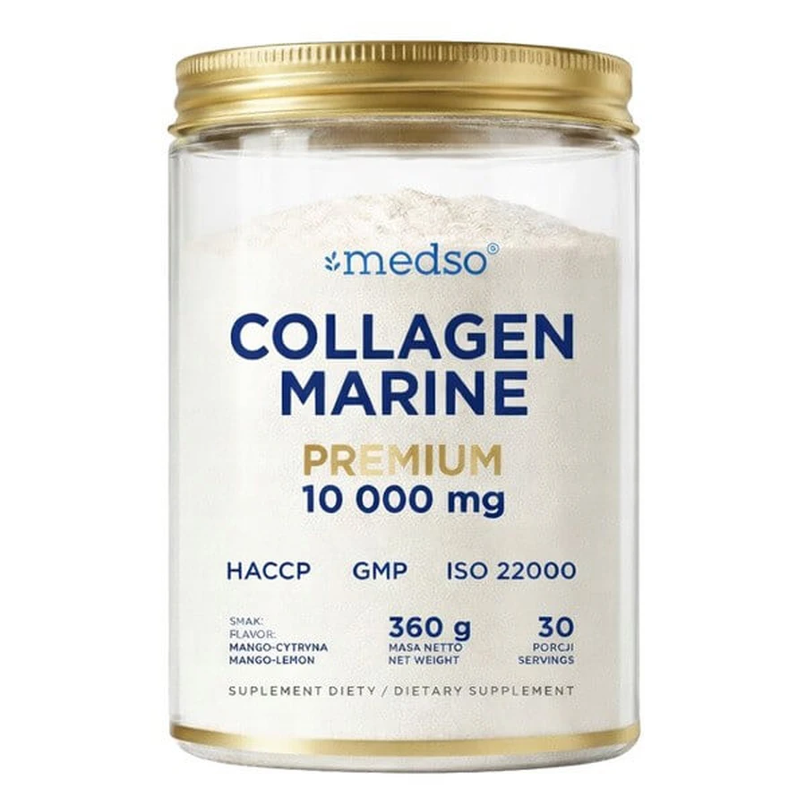 Medso Collagen Marine Premium 10,000 mg, powder, mango-citrus flavor, 360 g