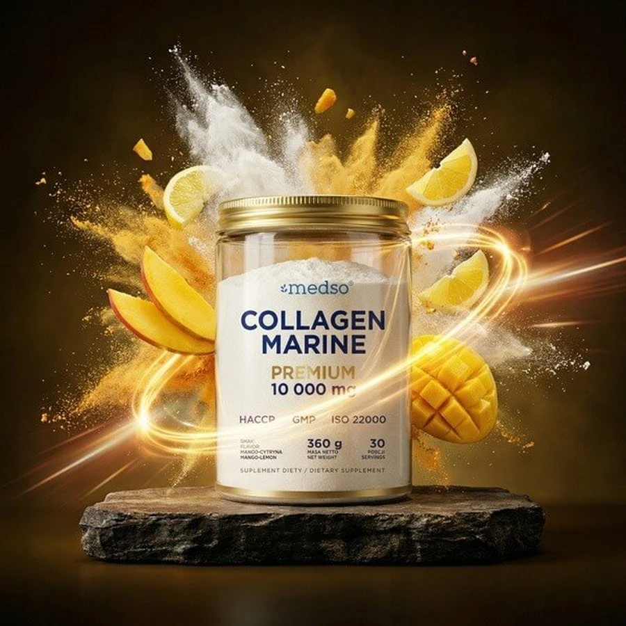 Medso Collagen Marine Premium 10,000 mg, powder, mango-citrus flavor, 360 g