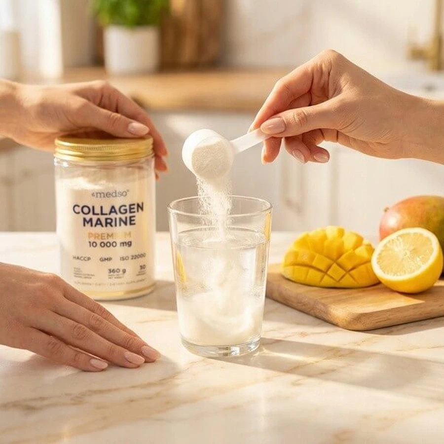 Medso Collagen Marine Premium 10,000 mg, powder, mango-citrus flavor, 360 g