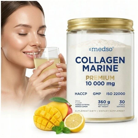 Medso Collagen Marine Premium 10,000 mg, powder, mango-citrus flavor, 360 g