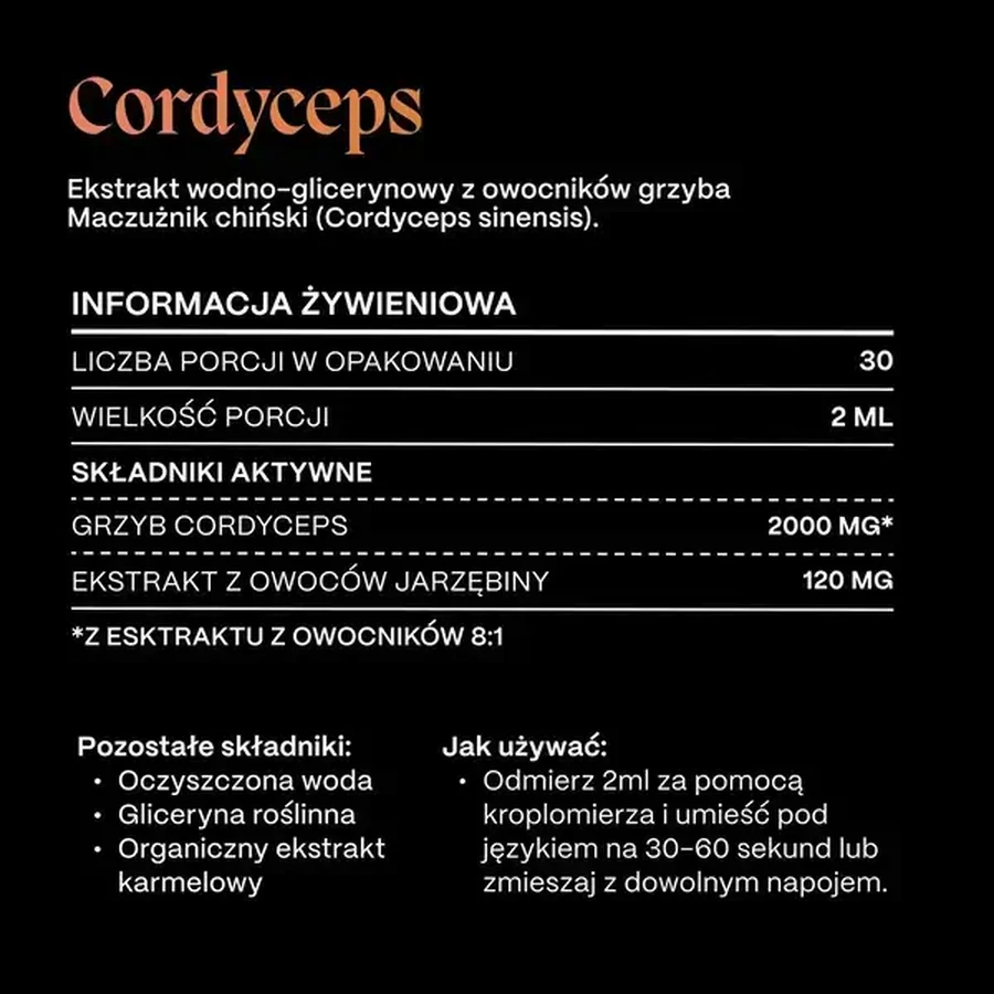 Soma Cordyceps, lichid, aromă de caramel, 60 ml
