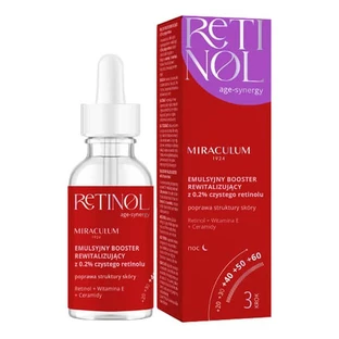 Miraculum Retinol Age-Synergy, stimulant facial revitalisant avec 0,2% de rétinol, pour la nuit, 30 ml