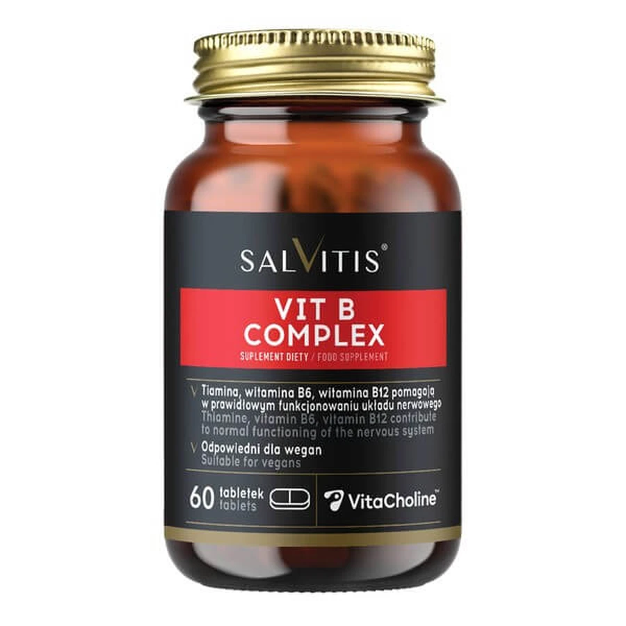 Salvitis Vit B Complex, comprimés pelliculés, 60 pcs.