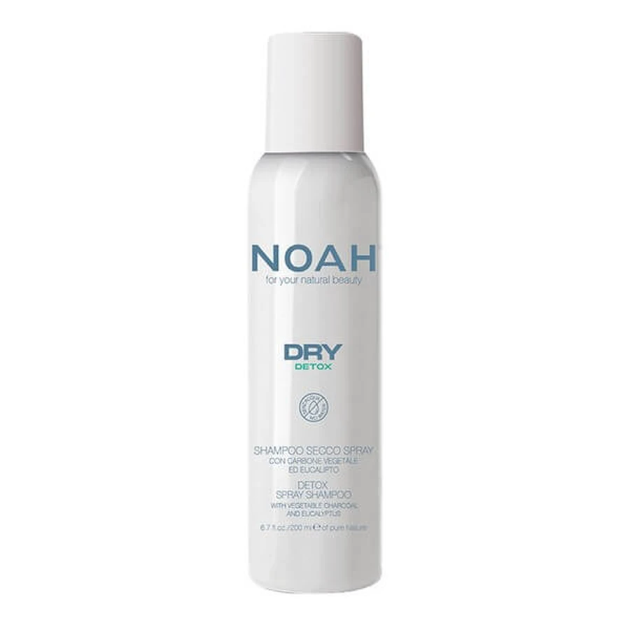 Noah Dry Detox Spray Champú, champú seco desintoxicante con carbón vegetal, 200 ml