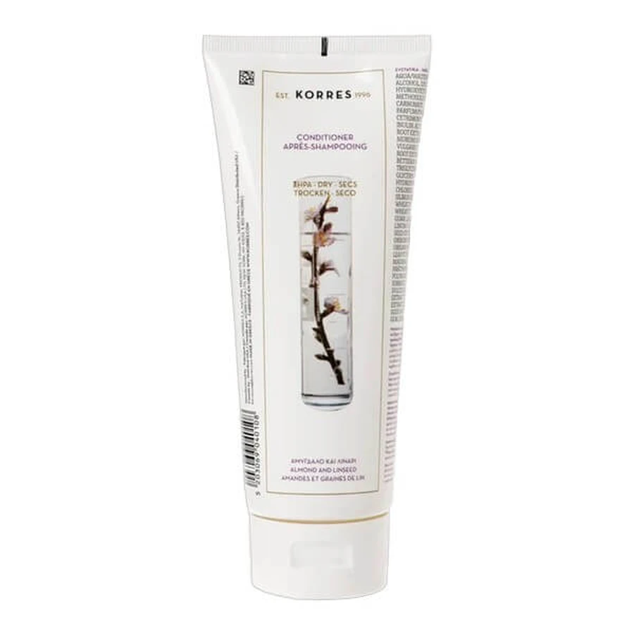 Korres Amandel + Lijnzaad, conditioner voor droog en beschadigd haar, 200 ml