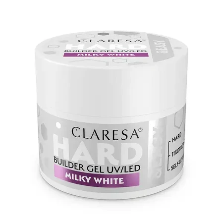 Claresa Hard&amp;Easy Builder Gel, nail building gel, Milky White, 45 g