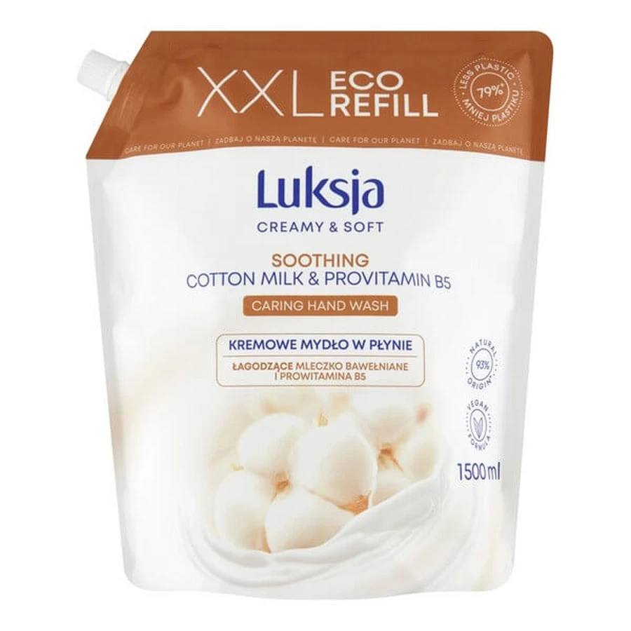 Luxja, liquid soap, Cotton, 1500 ml (stock)