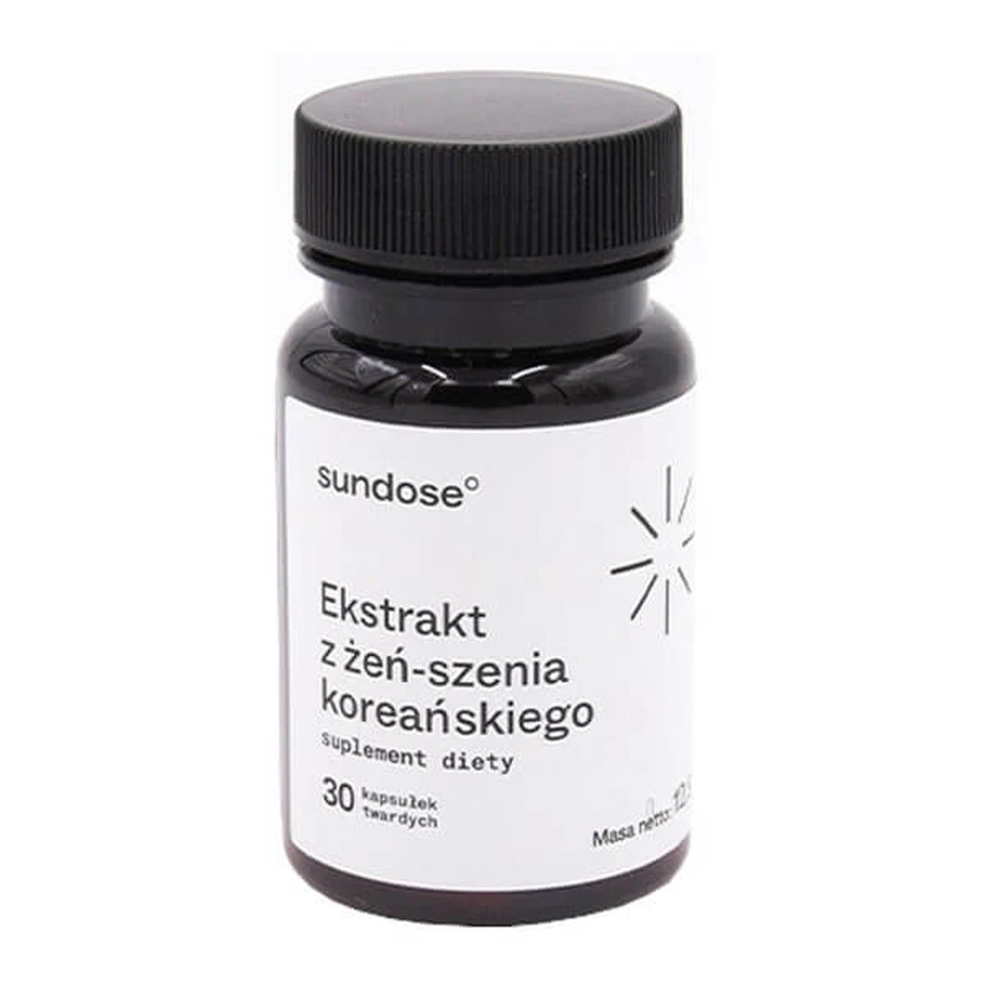 Sundose Extract de ginseng coreean, capsule tari, 30 buc.