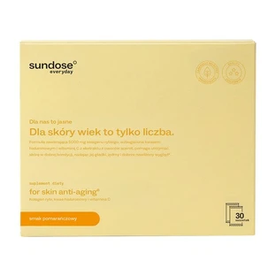 Sundose Everyday For Skin Anti-Aging, powder sachets, orange flavor, 30 pcs.
