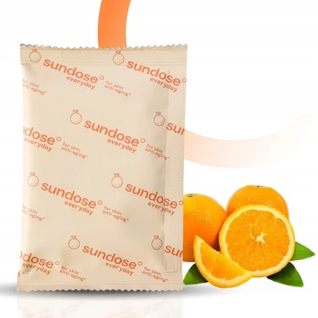 Sundose Everyday For Skin Anti-Aging, powder sachets, orange flavor, 30 pcs.