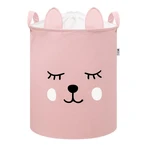 Sipo, cubo de basura de juguete oso rosa, 1 ud.